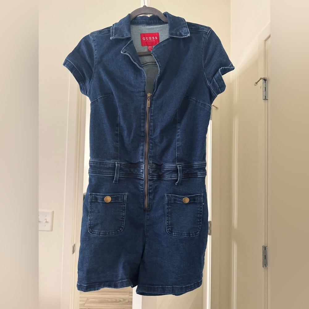 Guess Dark Blue Short Sleeve Romper